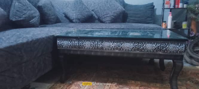 Luxury Glass Top Center Table | Modern Design | 10/10 Condition