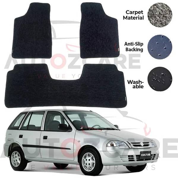 Suzuki Cultus Genuine Fitting Carpet Floor Mat 3PCS - Model 2007-2017