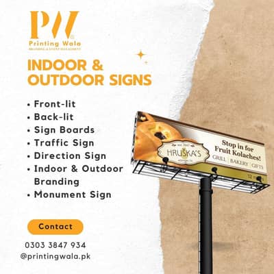 Professional Printing Services in Karachi | Panaflex, 3D Sign board