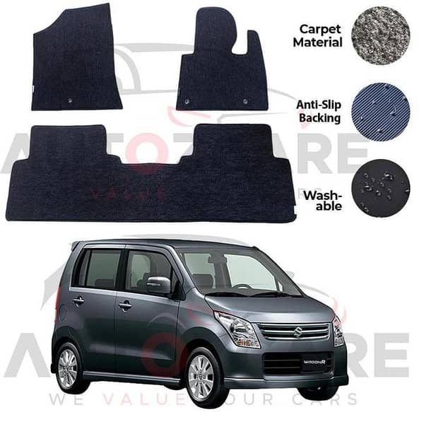 Suzuki Wagon R Genuine Fitting Carpet Floor Mat 3PCS - Model 2008-2013