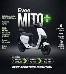 Easy Installment Evee Mito Plus Electric Scooty New 2026 Model