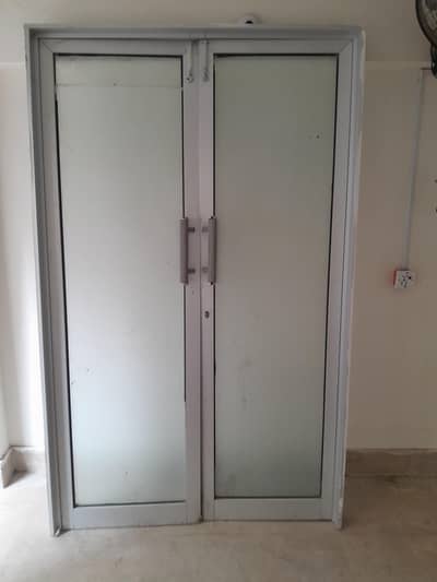 Aluminium door with glass,