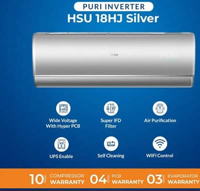 Haier Puri Inverter AC (1.5 Ton) - Built-in Air Purifier - Mint Condi
