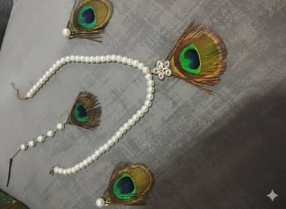 Peacock style jewellery set