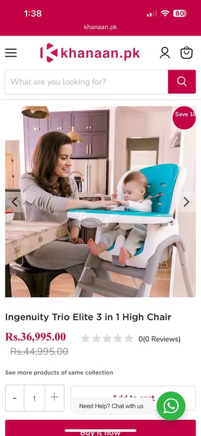 Ingenuity high chair 3in 1