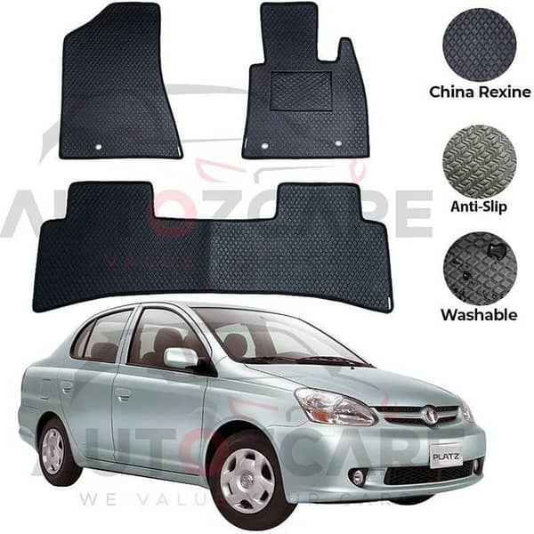 Toyota Platz China Rexine Floor Mat 3PCS - Model 1999-2005