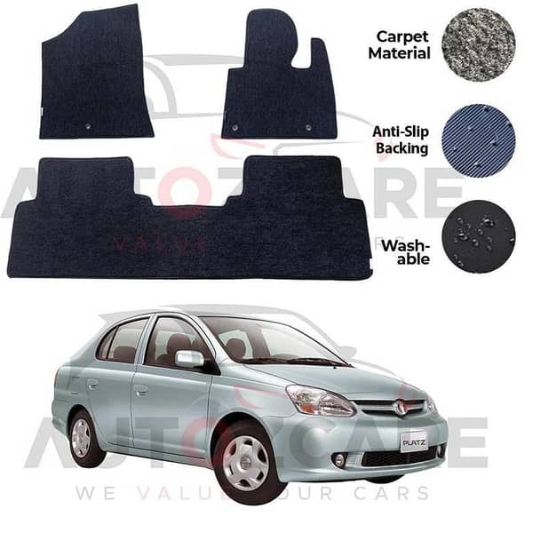 Toyota Platz Genuine Fitting Carpet Floor Mat 3PCS - Model 1999-2005