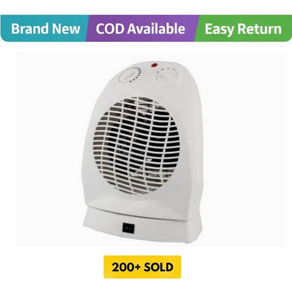 Electric Portable 2-Speed Fan Heater with Thermostat, 1000W & 2000W Settings for Hot and Cool Air - Mini Ceramic Heater for Home and Office