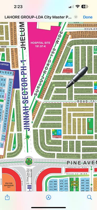 10 Marla Cornar plot Prime Location onground Developed plot Near 300-Feet Road Directly Linked Lahore Ring Road All dues clear