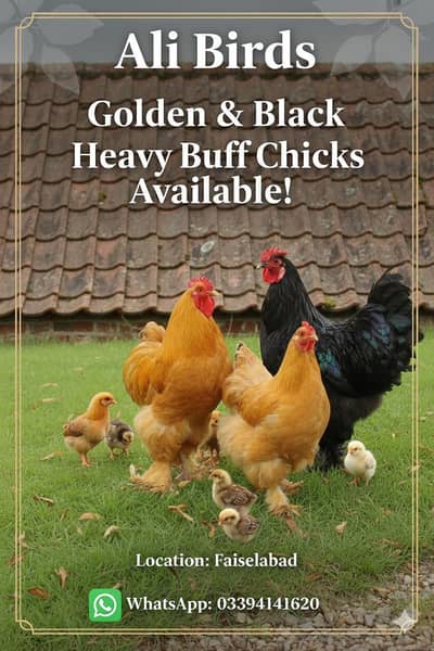 golden heavy buff chicks black heavy Buff chicks