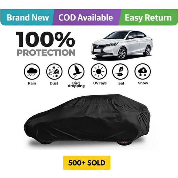 Changan Alsvin Top Cover | Black Coat Top Cover | Water & Dust Proof | Anti-Heat Crack