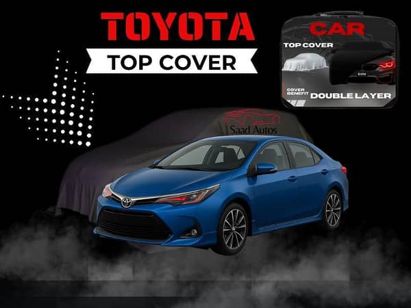 Double Layer Waterproof Car Top Cover for 2019 Toyota Corolla Grande - Scratch-Resistant and All-Weather Protection