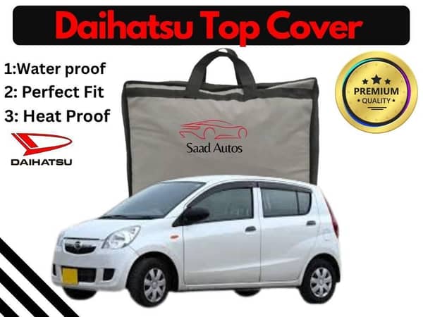 Daihatsu Mira (2007 - 2012) Top Cover - Black, Anti-Scratch, Parachute, Heat and Water Resistant