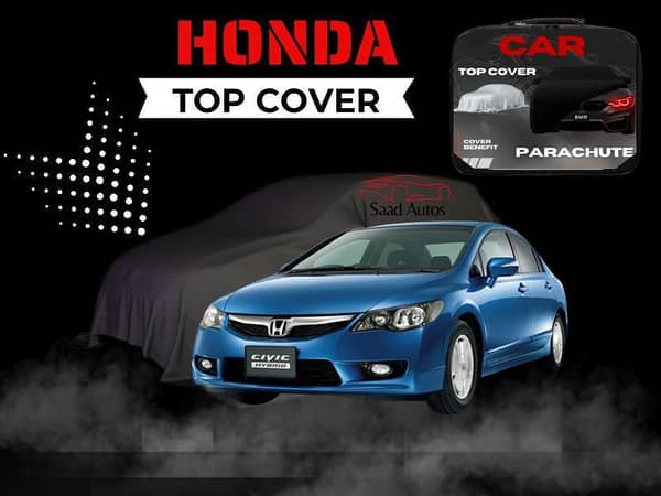 Honda Civic (2006–2012) Top Cover - Black Waterproof Parachute, Scratch Resistant