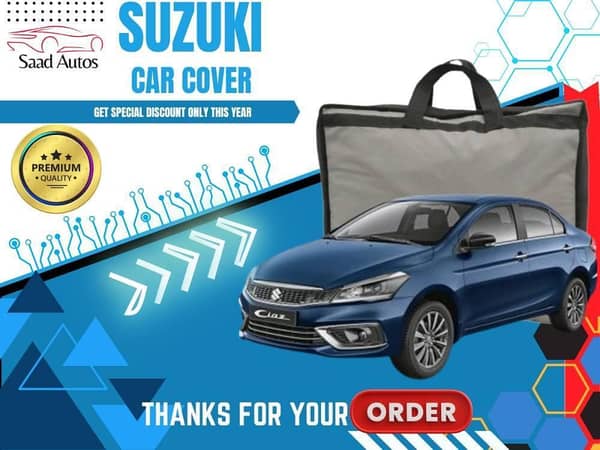 Suzuki Ciaz 2017-2020 Grey Top Cover - Double Layer, Waterproof, Anti-Scratch