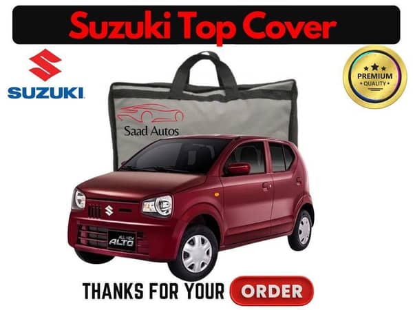 Waterproof Black Parachute Top Cover for Suzuki Alto 2022 - Scratch Resistant Protection