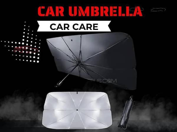 Universal Fit Foldable Car Sun Shade Umbrella – Windshield Cover with UV Protection and Heat Reflection