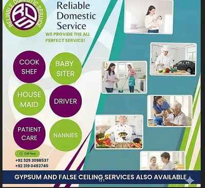 Maids /House Maids / cook / Nanny Couple/ BabySitter/ Driver Available