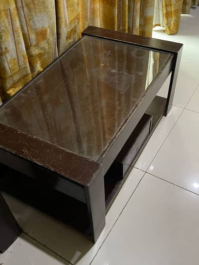 Unpolished Original Sheesham Solid Wood with Glass