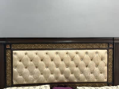 Wooden Bed and Mattress Available For Sale