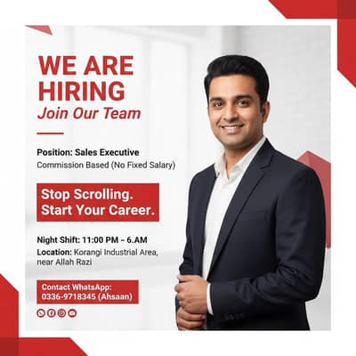 Hiring Sales Executives – Commission Based