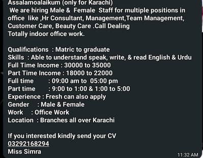 work on beauty care product