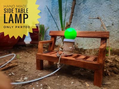 hand made side table Lamp