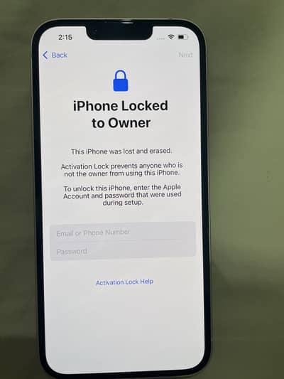iPhone 13 ICloud Locked