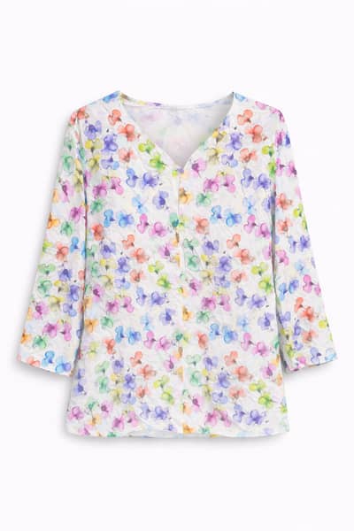 Women’s Floral Printed Long Sleeve Top – Lightweight & Stylish