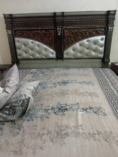 king size bed / doublebed / pure wooden bed / bedset_