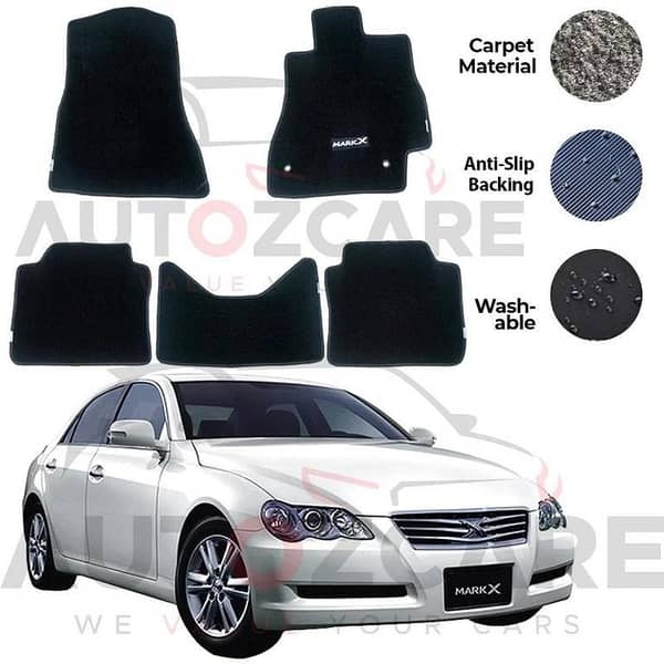 Toyota Mark X Genuine Fitting Carpet Floor Mat 5PCS - Model 2004-2009