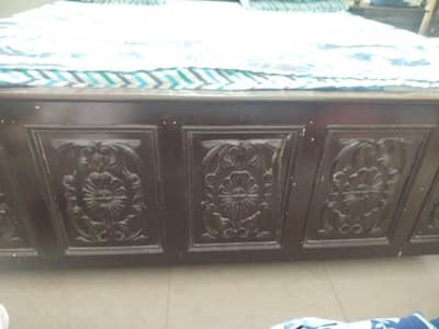 bed frame and side tables