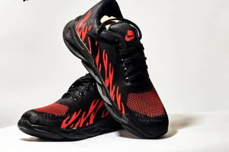 Men's Rubber Comfortable Joggers Red Fire