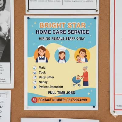 Hiring Staff only females : Full time job