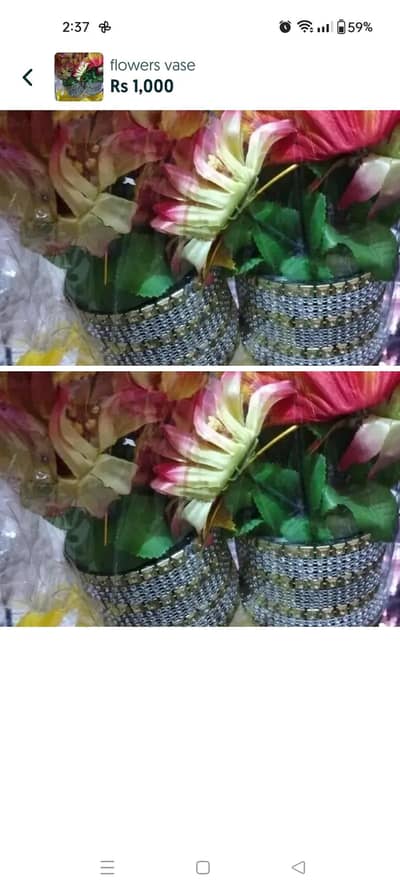 artificial flowers pot