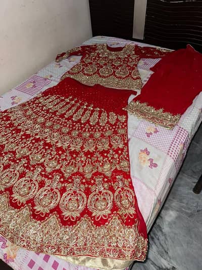 Luxury Red Party Wear Lehenga Choli – Heavy Zari Work