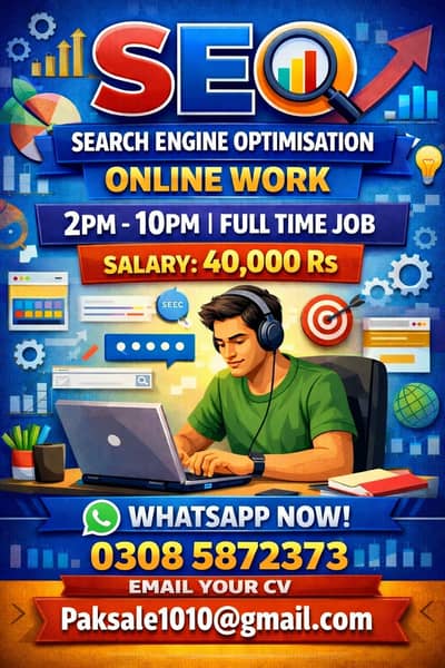 seo job / online job / work from home /seo specialist