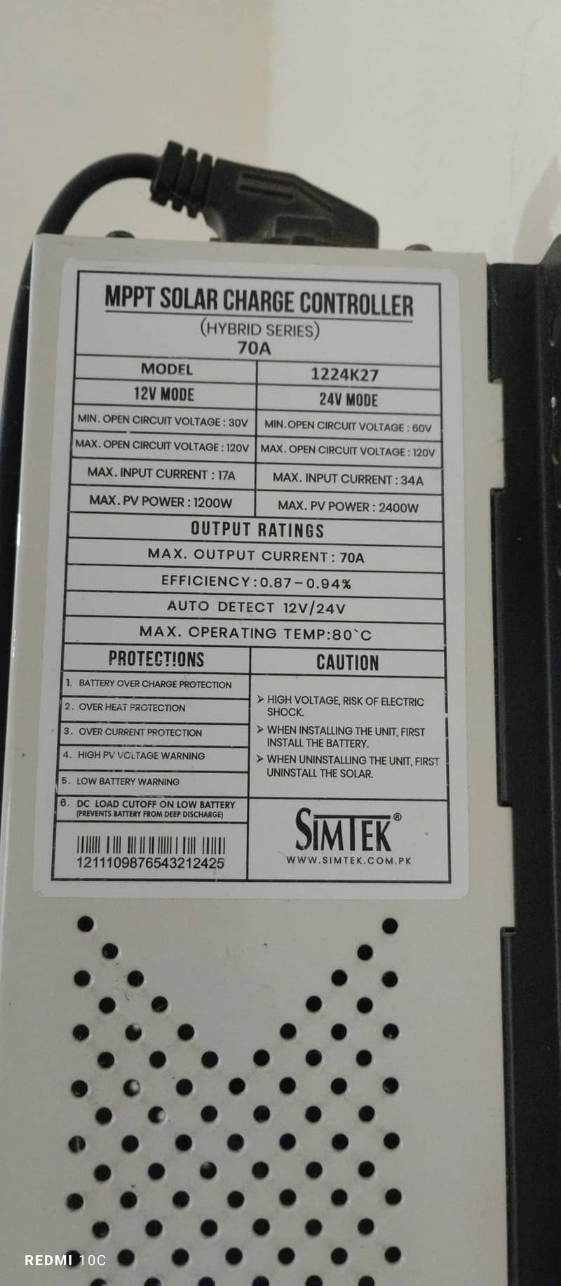 SIMTEK MPPT CHARGE CONTROLLER 1