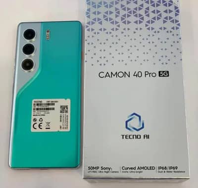 Tecno Camon 40 pro 8/256 With complete box just 1 month use only