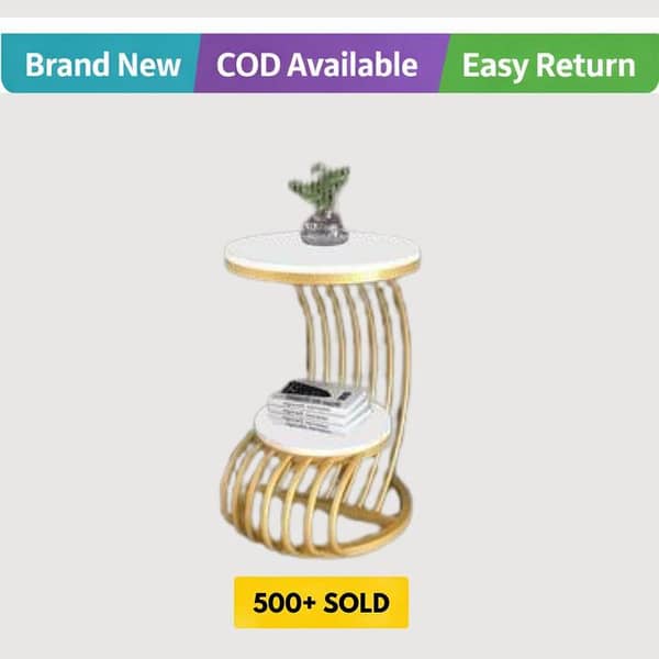 2-Tier Coffee Table Luxury Look Sofa Side Table