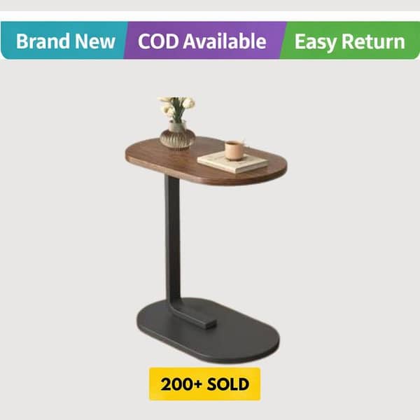 C Shape Metal Base Coffee Table Living Room Table Sofa Side Table