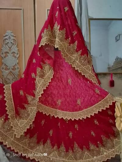 Red bridal lehenga