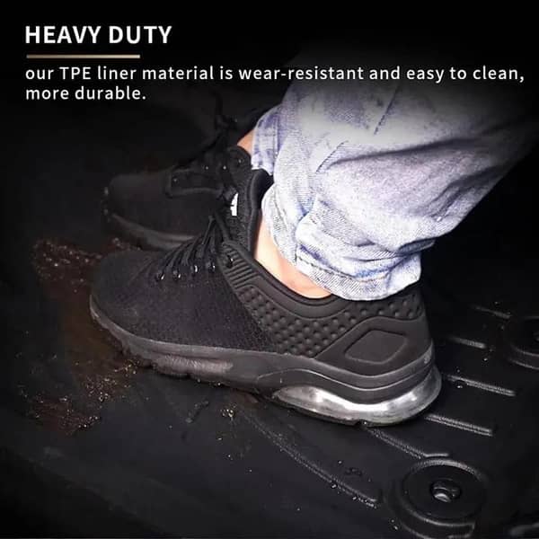 Toyota Yaris 2020-2025 Heavy Duty TPE Car Floor Mats Custom Fit All-Weather Full Set Rubber Liners, Non-Slip & Easy to Clean, Black