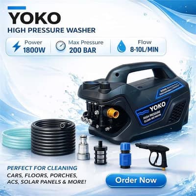 Yoko High Pressure Car Washer Max 200 Bar
