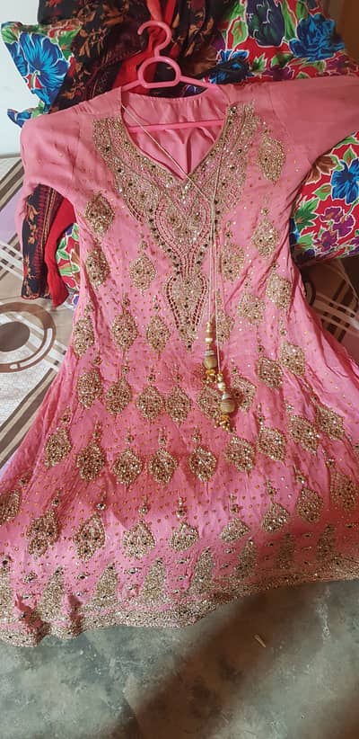 Pink color readymade brand faraak for sale