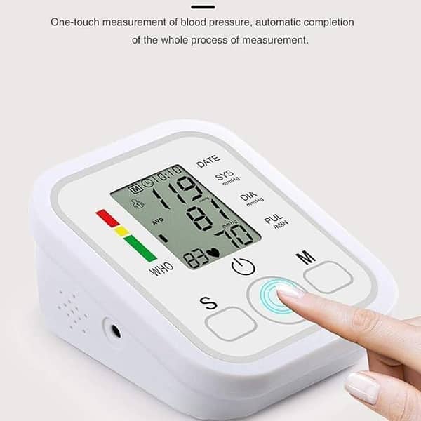 Blood Pressure Monitor Upper Arm Accurate Digital BP Machine for Home Use & Pulse Rate Detection Meter with Cuff Memory LCD Display