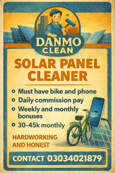 Job Offer Solar Panels Cleaner