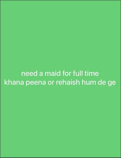 Maid Cook Babysitter Helper Cleaner Caretaker Patient Care etc