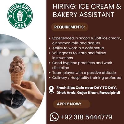 Ice Cream & Bakery Assistant (Café Operations)