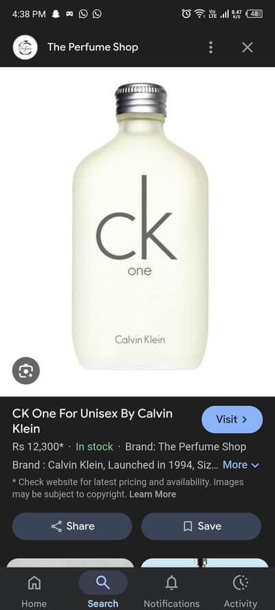CK perfume